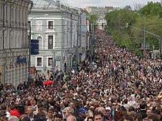 Marcha en Moscú