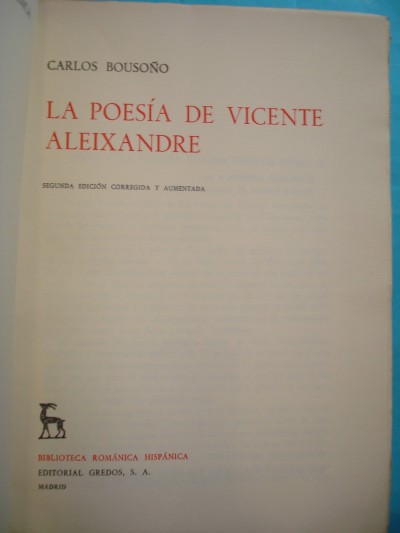 La poesía de Carlos Bousoño