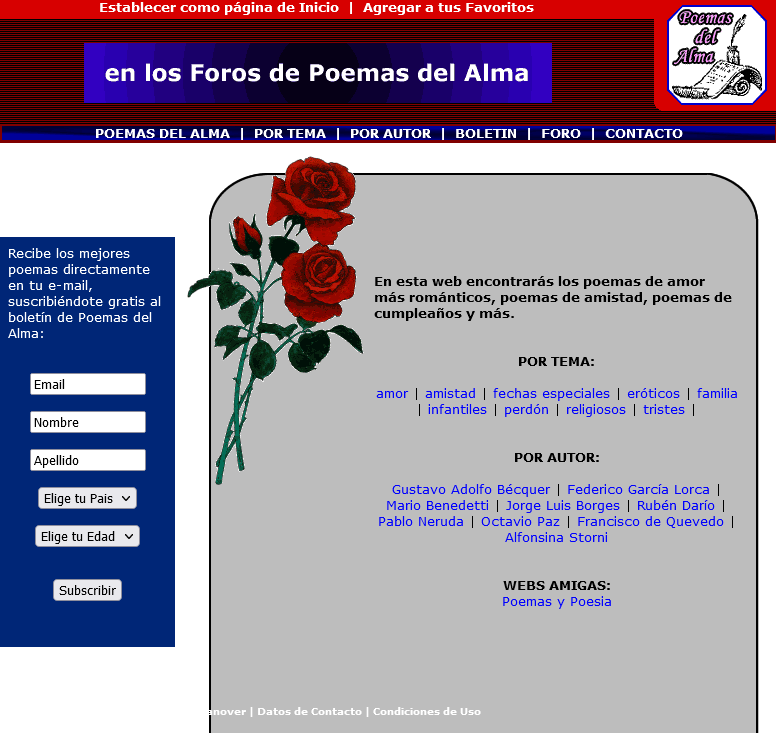 Poemas del Alma en 2003